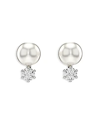 Swarovski Matrix Crystal & Imitation Pearl Stud Earrings