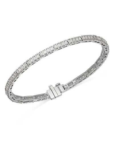 Diamond Baguette Tennis Bracelet in 14K White Gold, 1.5 tcw