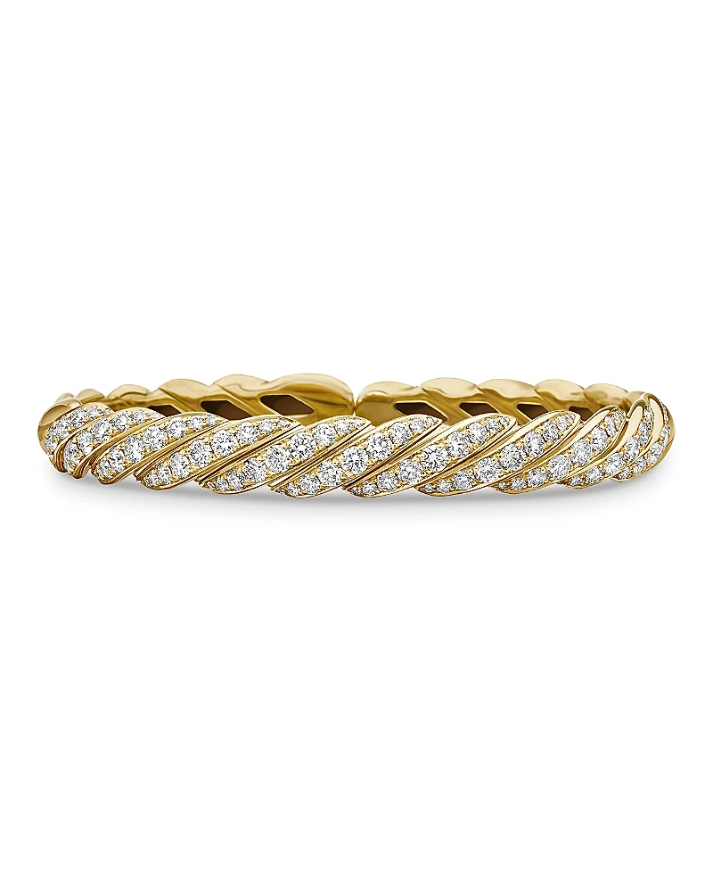 David Yurman 18K Yellow Gold Paveflex Diamond Bracelet