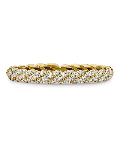 David Yurman 18K Yellow Gold Paveflex Diamond Bracelet