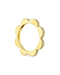 Cadar 18K Yellow Gold Triplet Wide Stacking Ring with Diamonds, 0.4 tcw