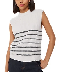 Striped Textured Sweater Tank Top