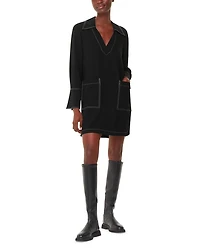 Topstitch Mini Dress