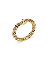 Fope 18K Gold Prima Rondelle Woven Link Flex Ring