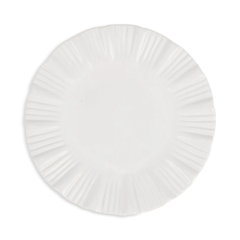 Vietri Bari White European Dinner Plate