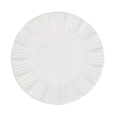 Vietri Bari White European Dinner Plate