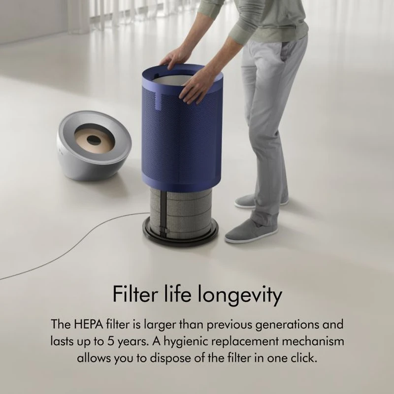 Purifier Big + Quiet Formaldehyde BP03 | Bright Nickel/Prussian Blue