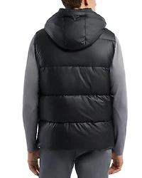 Chiswell Nylon Quilted Removable Hood Full Zip Puffer Vest