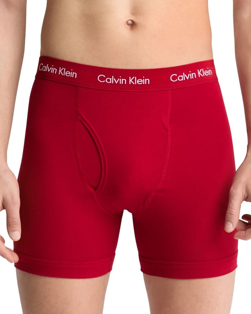 Cotton Stretch Moisture Wicking Boxer Briefs, Pack of 3