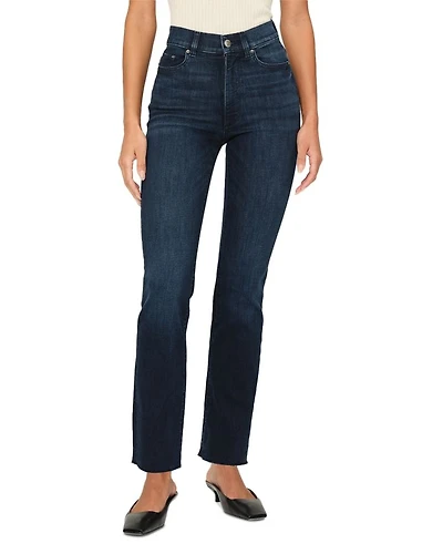 Halle Instasculpt Straight Leg High Rise Jeans Mediterranean
