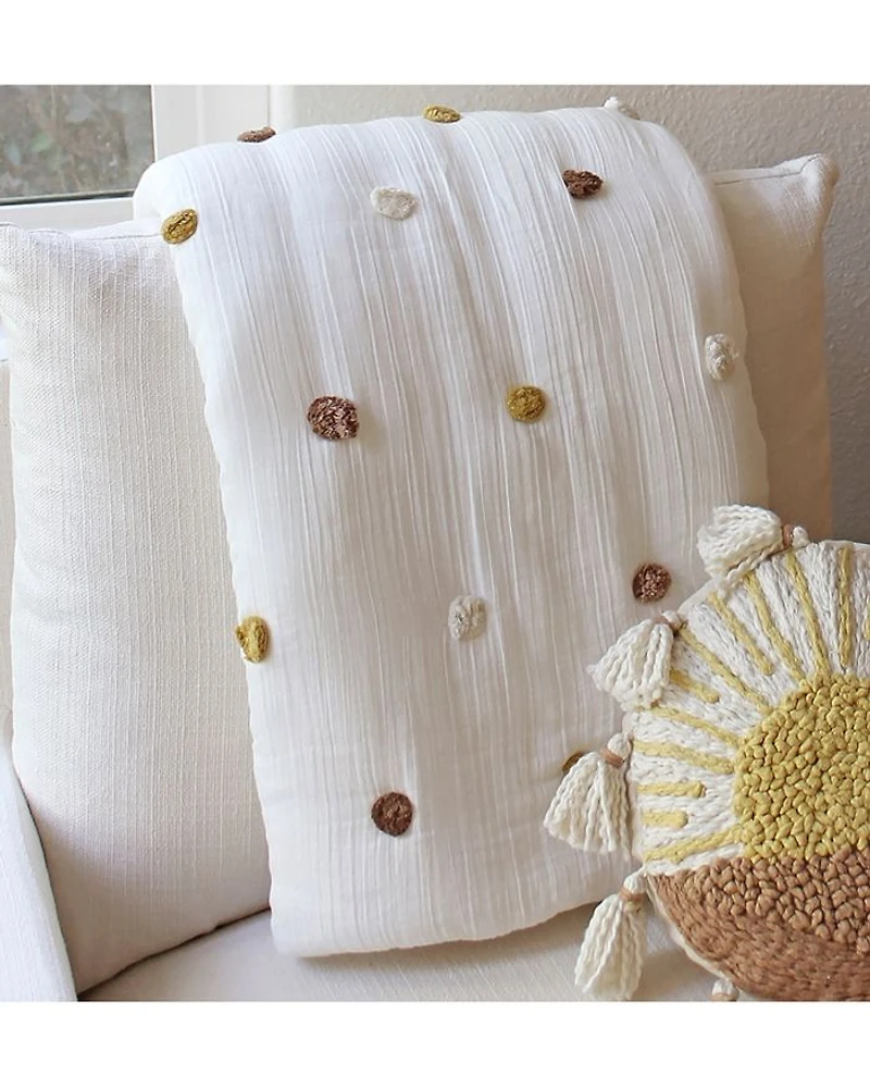 Kendi Pom Pom Quilted Blanket - Ages 0-36 Months
