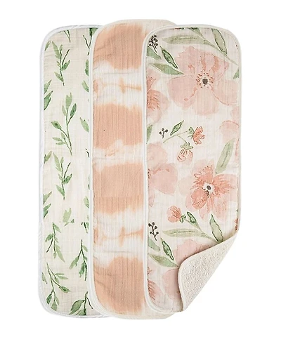 Crane Baby Parker Burp Cloths, 3 Pack - Ages 0-36 Months