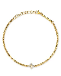 Zoe Chicco 14K Yellow Gold Diamond Pendant Box Chain Bracelet