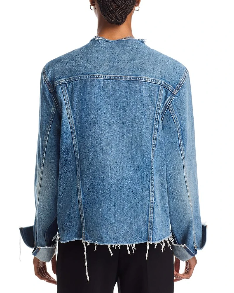 Cutoff Denim Trucker Jacket