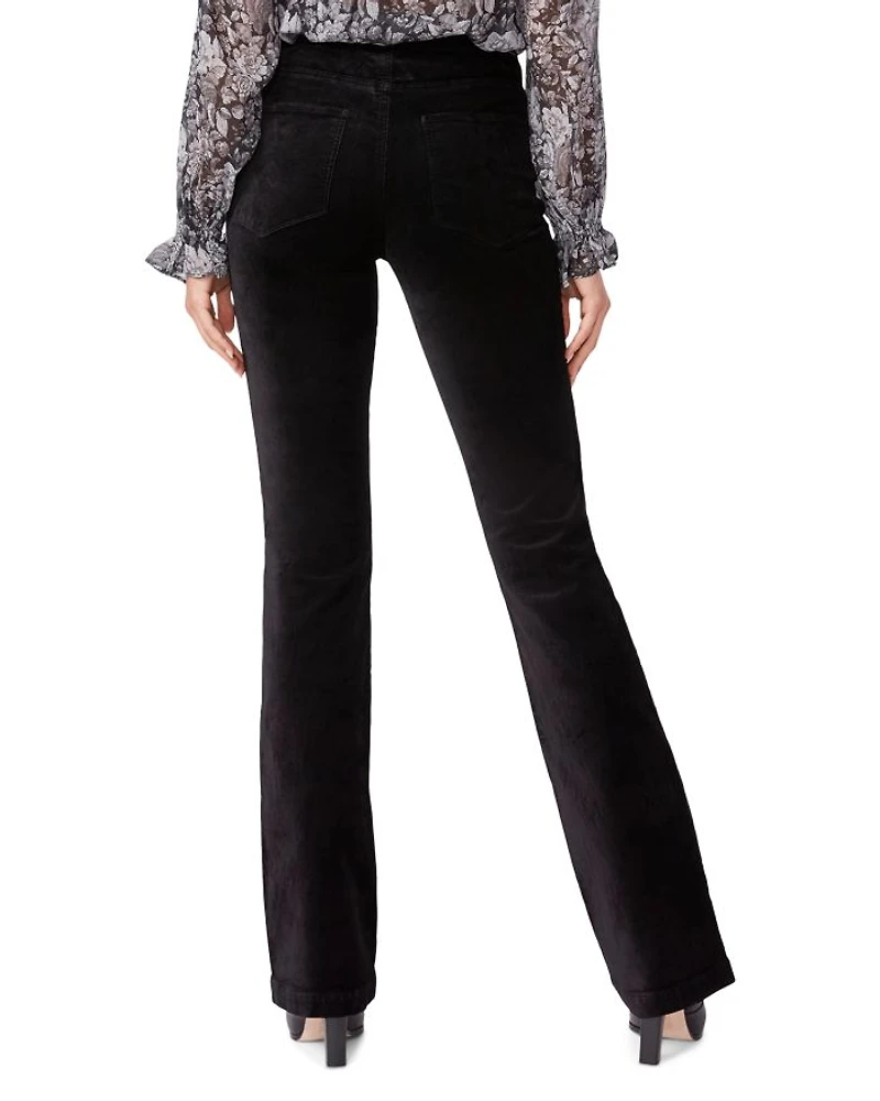 Manhattan High Rise Bootcut Velvet Jeans Black Dye