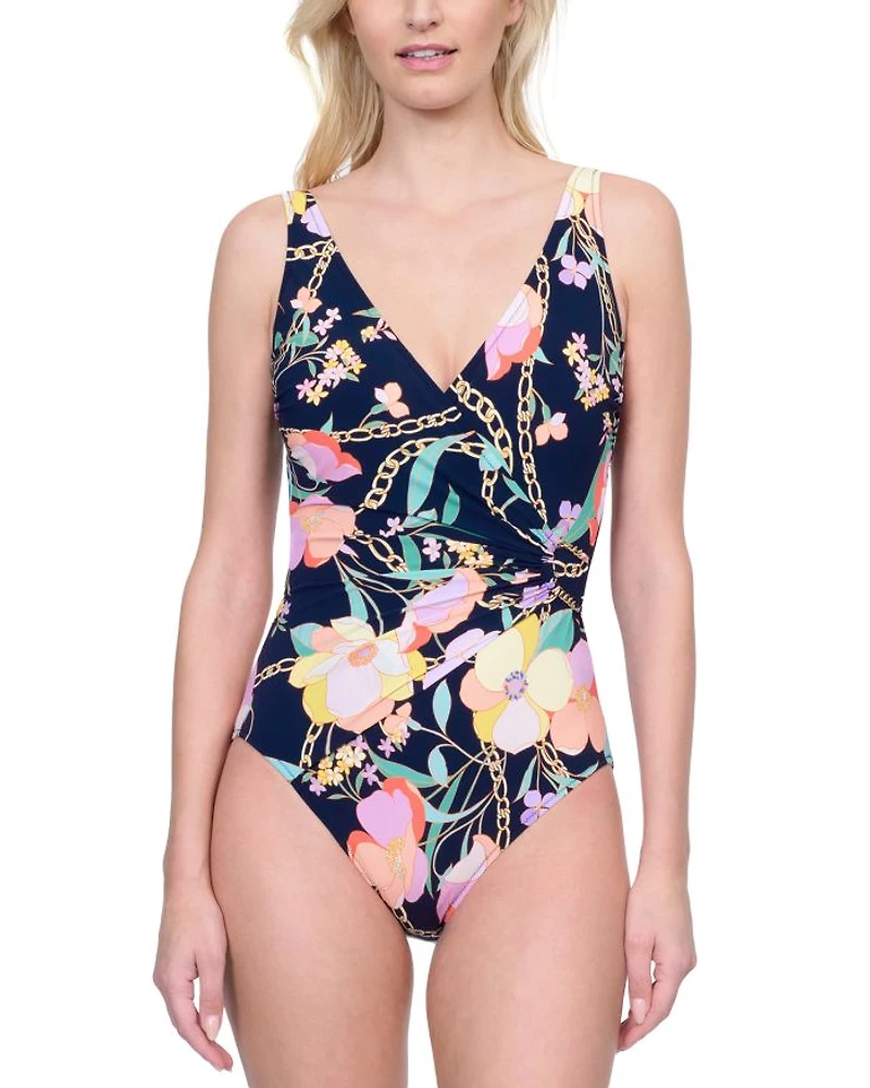 Memories of Capri Printed One Piece Swimsuit