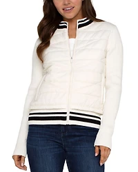Quilted Trim Cardigan