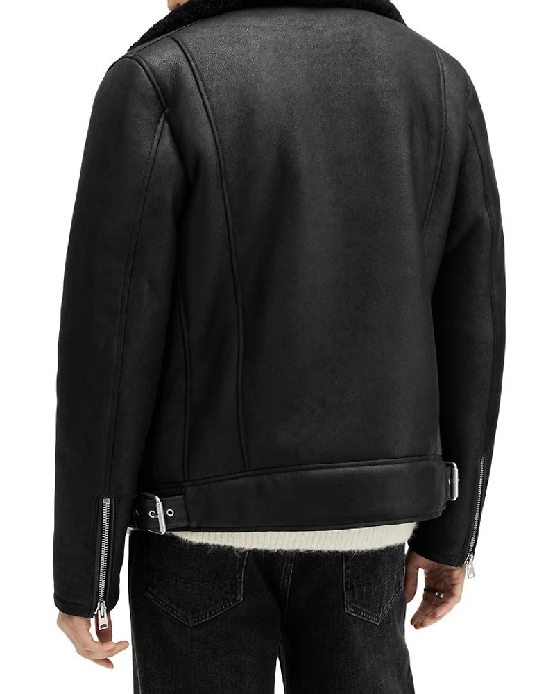 Xena Shearling Biker Jacket