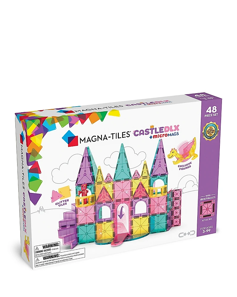 Magna-tiles Castle Dlx 48 Piece Magnetic Construction Set - 3+