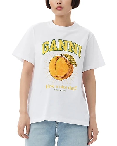 Ganni Relaxed Peach Tee