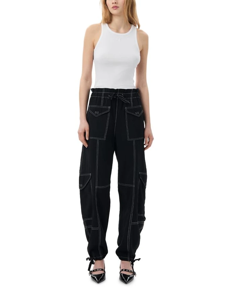 Drawstring Cargo Pants