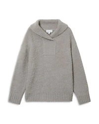x Les 100 Ciels Unisex Noah Boucle Shawl Collar Jumper