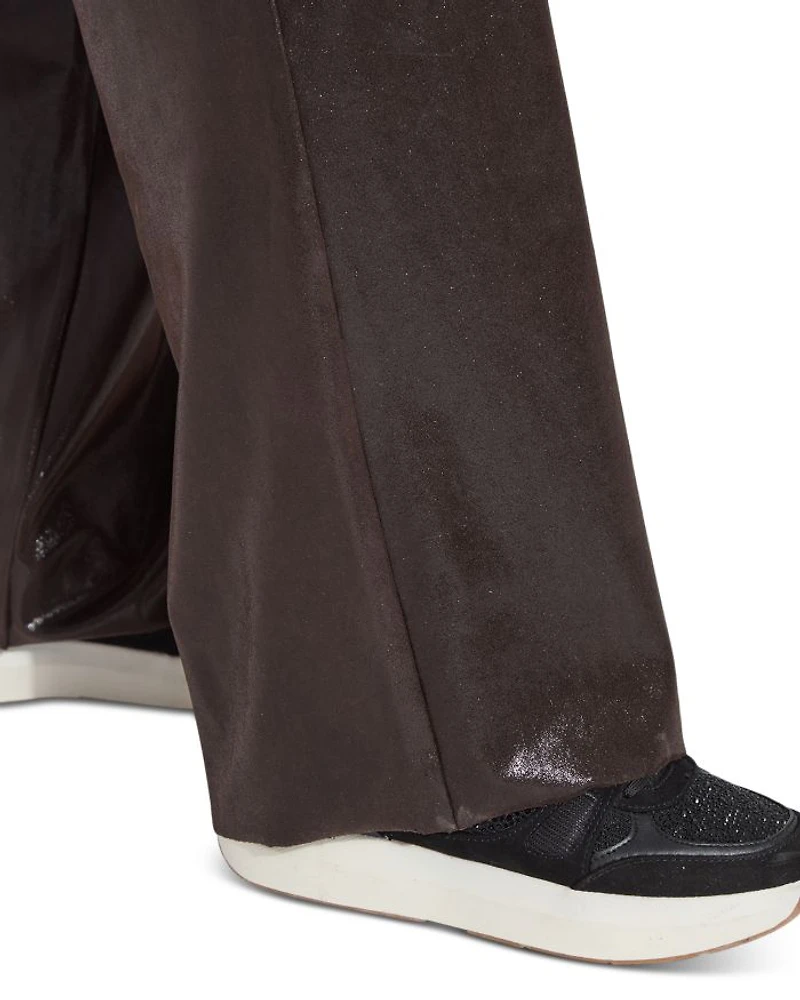 Callie Foil Faux Suede Pants