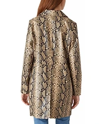 Faux Snakeskin Trench Coat