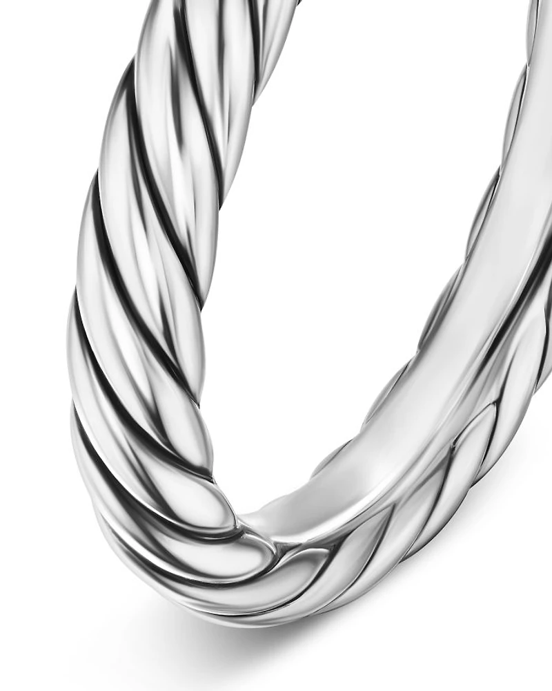 Cable Band Ring Sterling Silver, 3.4mm