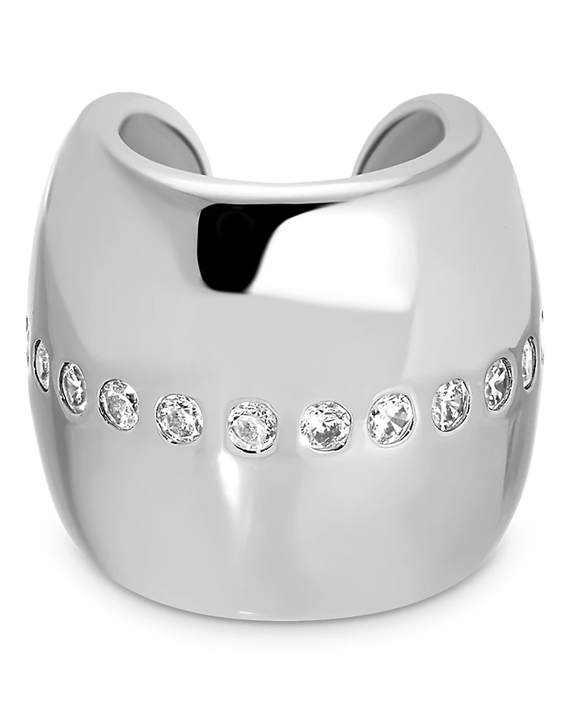 Ettika Center Crystal Line Single Chunky Ear Cuff