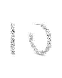 Ettika Spun Strands Twisted Hoop Earrings