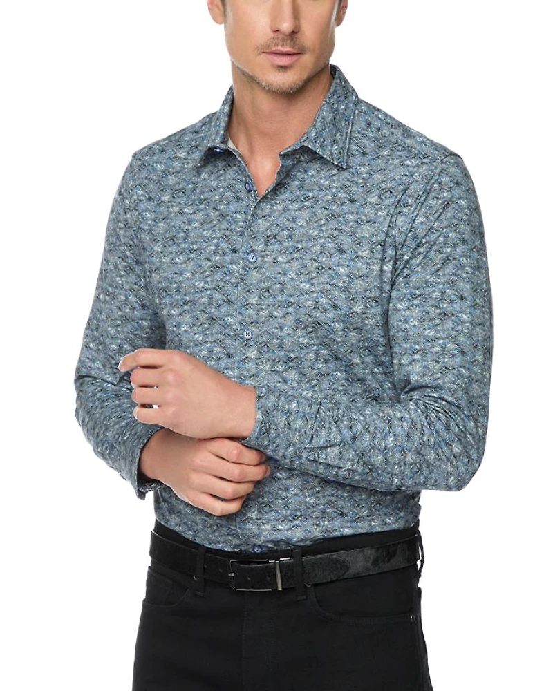 Claredon Printed Button Front Shirt
