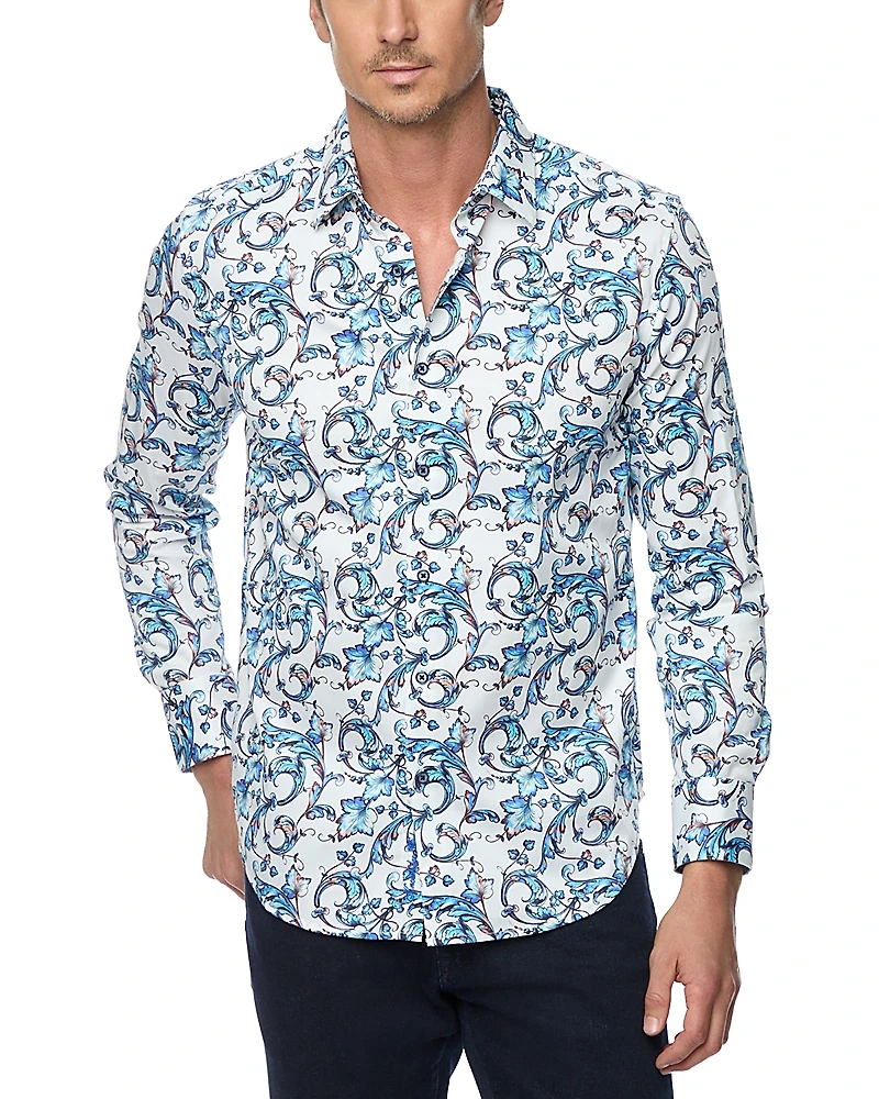 Robert Graham Acosta Printed Button Front Shirt