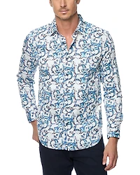 Robert Graham Acosta Printed Button Front Shirt