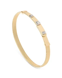 Marco Bicego 18K Yellow Gold Masai Diamond Station Coil Thin Bangle Bracelet