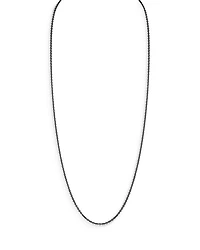 Men's 18K Black Gold Cable Link Chain Necklace, 20"