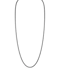 Walters Faith Men's 18K Black Gold Cable Link Chain Necklace, 20