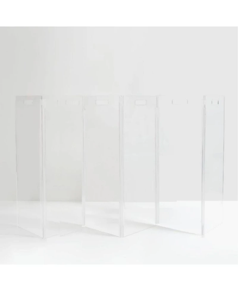 Clear Freestanding Pet Gate Zig Zag