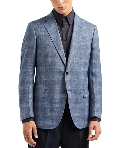 Notch Lapel Plaid Blazer