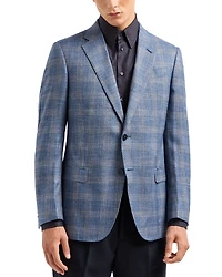 Notch Lapel Plaid Blazer