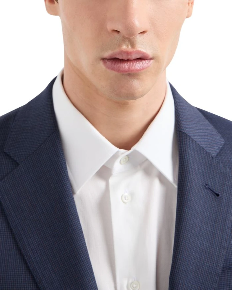 Regular Fit Textured Wool Suit
