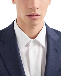 Regular Fit Textured Wool Suit