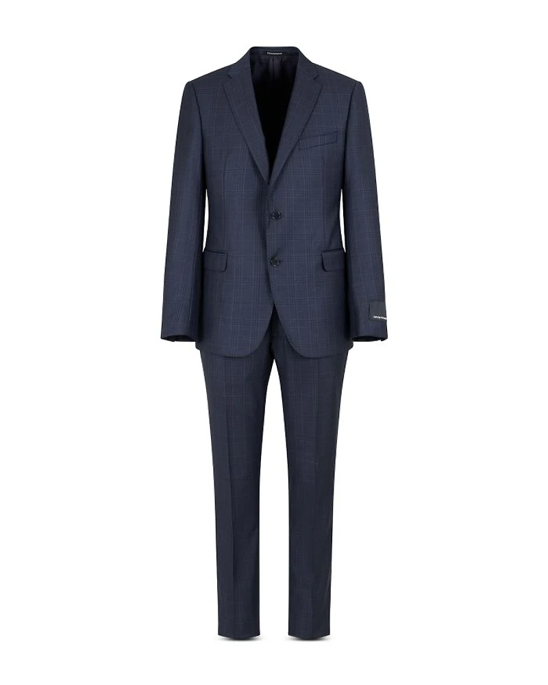 Slim Fit Micro Stripe Wool Suit