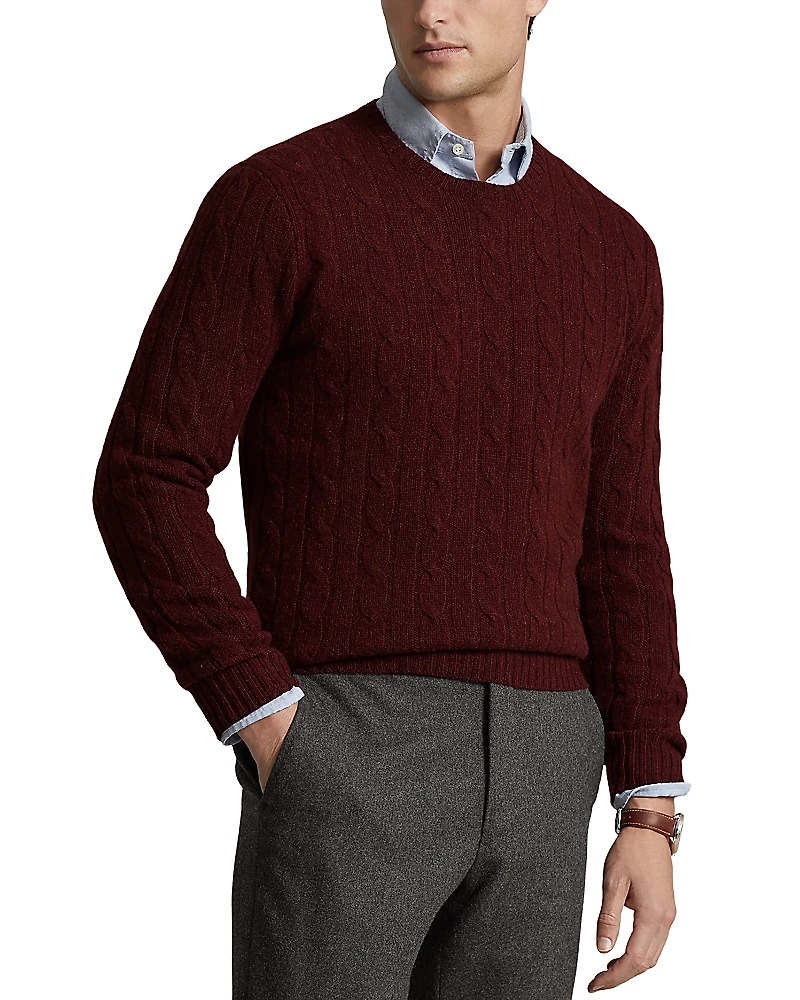 Polo Ralph Lauren Cashmere Cable Knit Crewneck Sweater