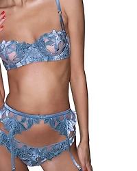 Velvet Lily Embroidered Balconette Bra