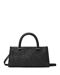 T Monogram Embossed East/West Tote
