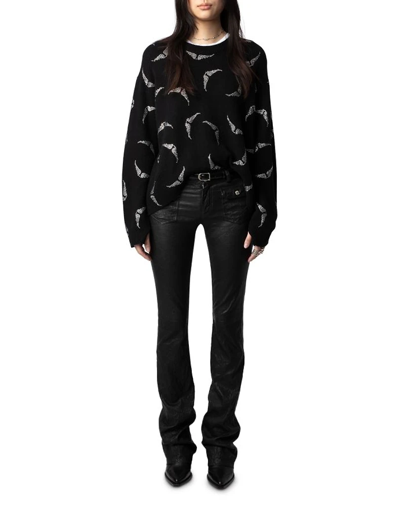 Cashmere Diamante Wings Sweater