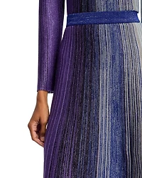 Flared Shimmer Knit Maxi Skirt