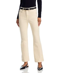 Carson High Rise Ankle Flare Jeans Ecru