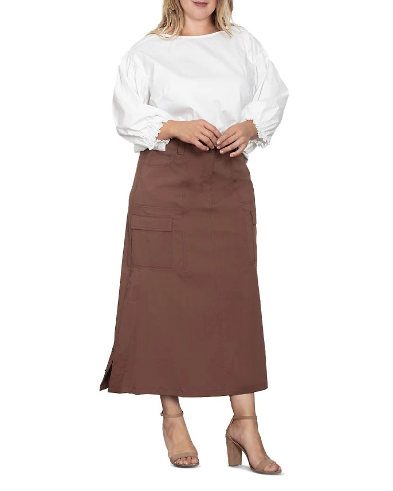 Snap Detail Cargo Skirt